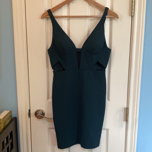 Aidan Mattox cutout scuba crepe dress, 2 - Picture 3 of 7